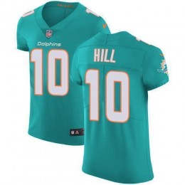 Dolphins #10 Tyreek Hill Aqua Green Team Color Men's Stitched NFL Vapor Untouchable Elite Jersey