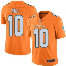 Dolphins #10 Tyreek Hill Orange Men's Stitched NFL Limited Rush Jersey
