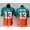 Dolphins #13 Dan Marino Aqua Green/Orange Men's Stitched NFL Elite Fadeaway Fashion Jersey