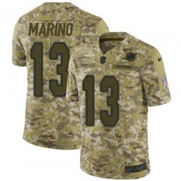 Dolphins #13 Dan Marino Camo Men's Stitched NFL Limited 2018 Salute To Service Jersey