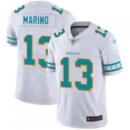 Dolphins #13 Dan Marino White Men's Stitched NFL Limited Team Logo Fashion Jersey