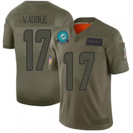 Dolphins #17 Jaylen Waddle Camo Men's Stitched NFL Limited 2019 Salute To Service Jersey