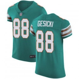 Dolphins #88 Mike Gesicki Aqua Green Alternate Men's Stitched NFL Vapor Untouchable Elite Jersey