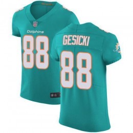 Dolphins #88 Mike Gesicki Aqua Green Team Color Men's Stitched NFL Vapor Untouchable Elite Jersey