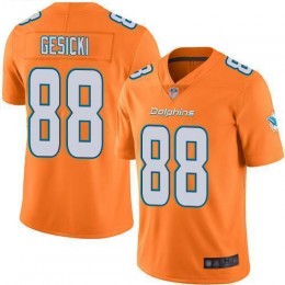 Dolphins #88 Mike Gesicki Orange Men's Stitched NFL Limited Rush Jersey