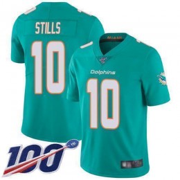 Miami Dolphins #10 Kenny Stills Aqua Green Team Color Men's Stitched NFL 100th Season Vapor Limited Jersey