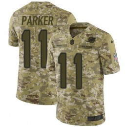 Miami Dolphins #11 DeVante Parker Camo Men's Stitched NFL Limited 2018 Salute To Service Jersey