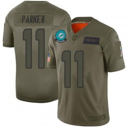 Miami Dolphins #11 DeVante Parker Camo Men's Stitched NFL Limited 2019 Salute To Service Jersey