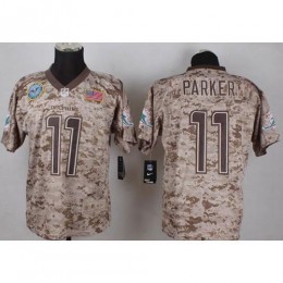 Miami Dolphins #11 DeVante Parker Camo Men's Stitched NFL New Elite USMC Jersey