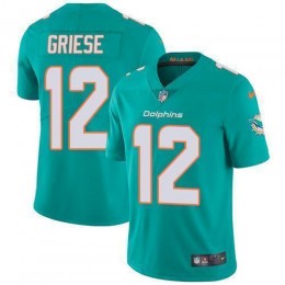 Miami Dolphins #12 Bob Griese Aqua Green Team Color Men's Stitched NFL Vapor Untouchable Limited Jersey