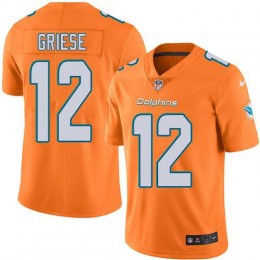 Miami Dolphins #12 Bob Griese Orange Men's Stitched NFL Limited Rush Jersey