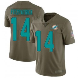 Miami Dolphins #14 Ryan Fitzpatrick Olive Men's Stitched NFL Limited 2017 Salute to Service Jersey
