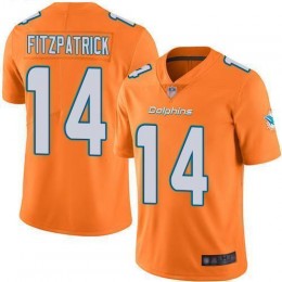 Miami Dolphins #14 Ryan Fitzpatrick Orange Men's Stitched NFL Limited Rush Jersey