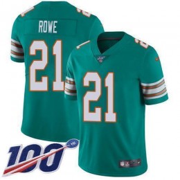 Miami Dolphins #21 Eric Rowe Aqua Green Alternate Men's Stitched NFL 100th Season Vapor Untouchable Limited Jersey