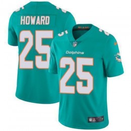Miami Dolphins #25 Xavien Howard Aqua Green Team Color Men's Stitched NFL Vapor Untouchable Limited Jersey