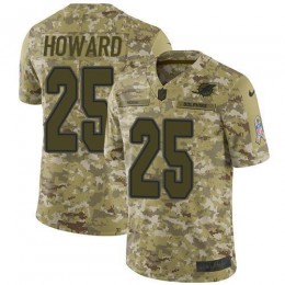 Miami Dolphins #25 Xavien Howard Camo Men's Stitched NFL Limited 2018 Salute To Service Jersey