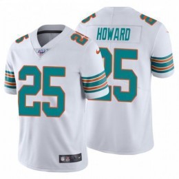 Miami Dolphins #25 Xavien Howard White Alternate Men's Stitched NFL 100th Season Vapor Untouchable Limited Jersey