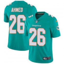 Miami Dolphins #26 Salvon Ahmed Aqua Green Team Color Men's Stitched NFL Vapor Untouchable Limited Jersey