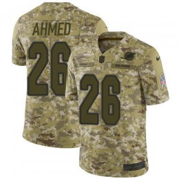 Miami Dolphins #26 Salvon Ahmed Camo Men's Stitched NFL Limited 2018 Salute To Service Jersey