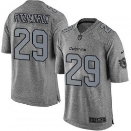Miami Dolphins #29 Minkah Fitzpatrick Gray Men's Stitched NFL Limited Gridiron Gray Jersey