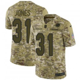 Miami Dolphins #31 Byron Jones Camo Men's Stitched NFL Limited 2018 Salute To Service Jersey