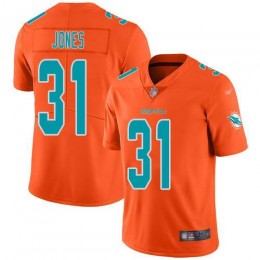 Miami Dolphins #31 Byron Jones Orange Men's Stitched NFL Limited Inverted Legend Jersey