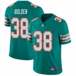 Miami Dolphins #38 Brandon Bolden Aqua Green Alternate Men's Stitched NFL Vapor Untouchable Limited Jersey