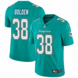 Miami Dolphins #38 Brandon Bolden Aqua Green Team Color Men's Stitched NFL Vapor Untouchable Limited Jersey