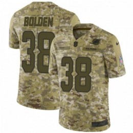 Miami Dolphins #38 Brandon Bolden Camo Men's Stitched NFL Limited 2018 Salute To Service Jersey