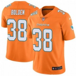 Miami Dolphins #38 Brandon Bolden Orange Men's Stitched NFL Limited Rush Jersey