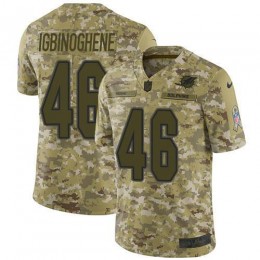 Miami Dolphins #46 Noah Igbinoghene Camo Men's Stitched NFL Limited 2018 Salute To Service Jersey