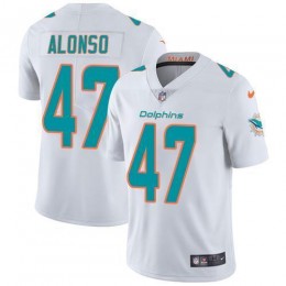 Miami Dolphins #47 Kiko Alonso White Men's Stitched NFL Vapor Untouchable Limited Jersey