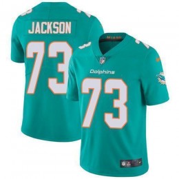 Miami Dolphins #73 Austin Jackson Aqua Green Team Color Men's Stitched NFL Vapor Untouchable Limited Jersey