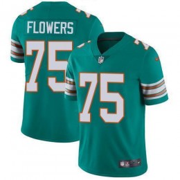 Miami Dolphins #75 Ereck Flowers Aqua Green Alternate Men's Stitched NFL Vapor Untouchable Limited Jersey