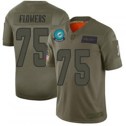 Miami Dolphins #75 Ereck Flowers Camo Men's Stitched NFL Limited 2019 Salute To Service Jersey