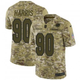 Miami Dolphins #90 Charles Harris Camo Men's Stitched NFL Limited 2018 Salute To Service Jersey