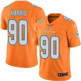 Miami Dolphins #90 Charles Harris Orange Men's Stitched NFL Limited Rush Jersey
