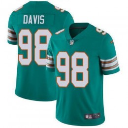 Miami Dolphins #98 Raekwon Davis Aqua Green Alternate Men's Stitched NFL Vapor Untouchable Limited Jersey