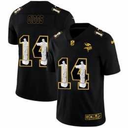 Minnesota Minnesota Vikings #14 Stefon Diggs Men's Carbon Black Vapor Cristo Redentor Limited NFL Jersey