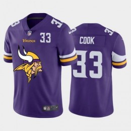 Minnesota Minnesota Vikings #33 Dalvin Cook Purple Men's Big Team Logo Player Vapor Limited NFL Jersey