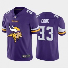 Minnesota Minnesota Vikings #33 Dalvin Cook Purple Men's Big Team Logo Vapor Limited NFL Jersey