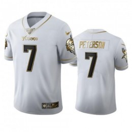 Minnesota Minnesota Vikings #7 Patrick Peterson Men's White Golden Edition Vapor Limited NFL 100 Jersey