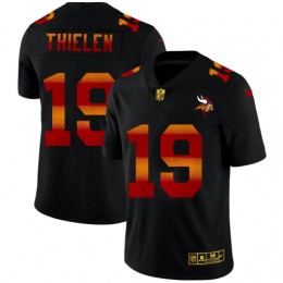 Minnesota Vikings #19 Adam Thielen Men's Black Red Orange Stripe Vapor Limited NFL Jersey