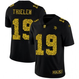 Minnesota Vikings #19 Adam Thielen Men's Leopard Print Fashion Vapor Limited NFL Jersey Black