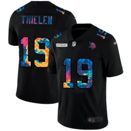 Minnesota Vikings #19 Adam Thielen Men's Multi-Color Black 2020 NFL Crucial Catch Vapor Untouchable Limited Jersey