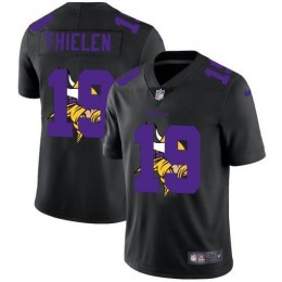 Minnesota Vikings #19 Adam Thielen Men's Team Logo Dual Overlap Limited NFL Jersey Black