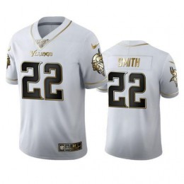 Minnesota Vikings #22 Harrison Smith Men's White Golden Edition Vapor Limited NFL 100 Jersey