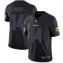 Minnesota Vikings #14 Stefon Diggs Black Men's Stitched NFL Limited Rush Impact Jersey