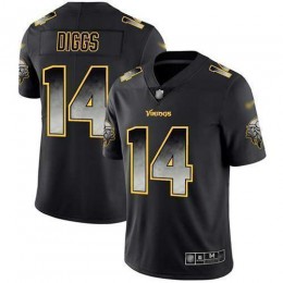Minnesota Vikings #14 Stefon Diggs Black Men's Stitched NFL Vapor Untouchable Limited Smoke Fashion Jersey