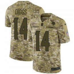 Minnesota Vikings #14 Stefon Diggs Camo Men's Stitched NFL Limited 2018 Salute To Service Jersey